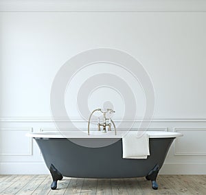 Romance bathroom. 3d render