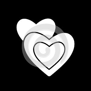 Romance dark mode glyph icon