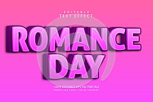 Romance day editable text effect 3 dimension emboss modern style