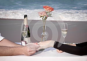 Romance Engagement Couple Love Beach Ocean Lovers Relationship