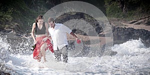 Romance Engagement Couple Love Beach Ocean Lovers Relationship