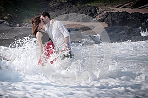 Romance Engagement Couple Love Beach Ocean Lovers Relationship