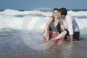 Romance Engagement Couple Love Beach Ocean Lovers Relationship