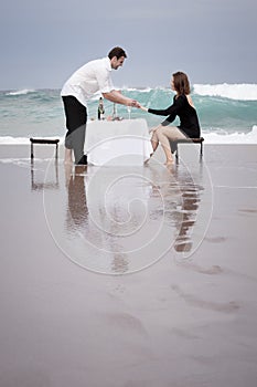 Romance Engagement Couple Love Beach Ocean Lovers Relationship