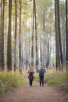 Romance in forest