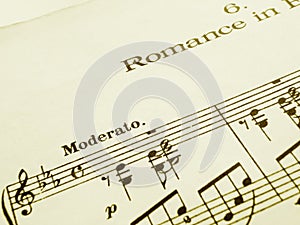 Romance music score