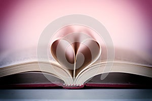 Romance novel heart shaped photo