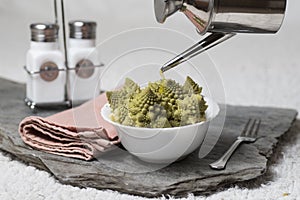 Romanesco Brecol in preparation to be cooked photo