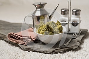 Romanesco Brecol in preparation to be cooked photo