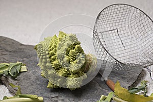 Romanesco Brecol in preparation to be cooked photo