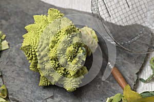 Romanesco Brecol in preparation to be cooked photo