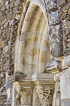 Romanesque arch. San Xoan Cova church. Ribeira sacra. Galicia photo