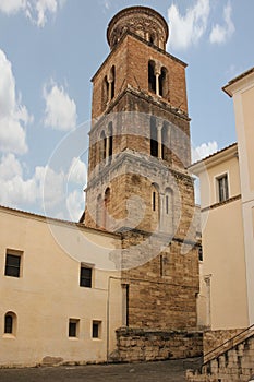 Romanesque Bell tower. Cathedral, Salerno. Italy