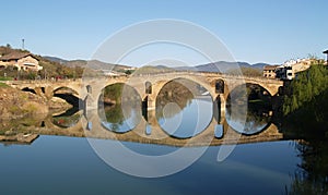 Romanesque bridge At Puente la Reina photo