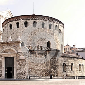 Romanesque church called `La Rotonda` The Roundish. X century. Brescia, Italy