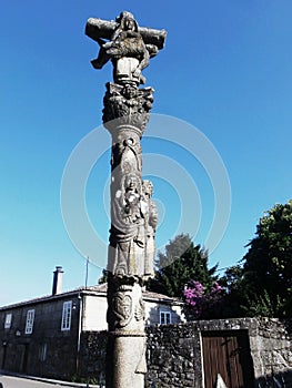 Romanesque church called Rebordans. In Galicia Northwest Spain.