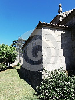 Romanesque church called Rebordans. In Galicia Northwest Spain.