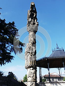 Romanesque church called Rebordans. In Galicia Northwest Spain.