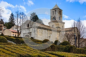 Romanesque church in Camprodon, Spain photo