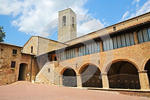 Romanesque Church in San Gimignano, Tuscany, Italy