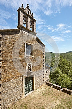 Romanesque church in Spain. Santo Estevo Chouzan. Ribeira sacra. Galicia