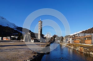 Romanesque church St.Karl, St. Moritz,Switzerland