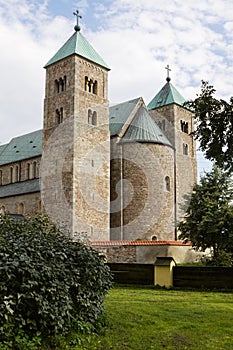 The Romanesque church in Tum village in Poland photo