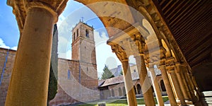 Romanesque Cloister, Co-Cathedral of San Pedro, Soria, Spain photo