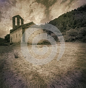 Romanesque hermitage from XIII century at Girona -Catalonia Spain photo