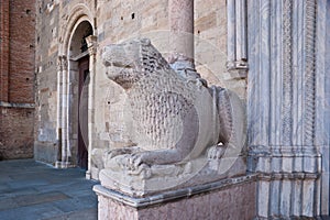 The romanesque lion of parma