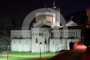 Romanesque monastery of Ripoll at night