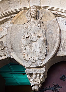 Romanesque pantocrator in Lugo cathedral photo
