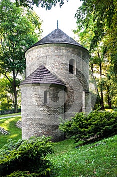 Romanesque St Nicholas Rotunda on Castle Hill in Cieszyn, Poland. One of the oldest romanesque monuments in Polish. photo