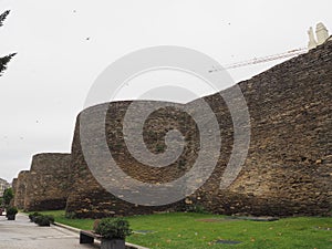 Romanesque wall of the city of Lugo, Galicia, Spain, Europe