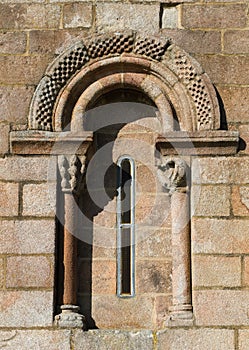Romanesque window of Santiago de Taboada church photo