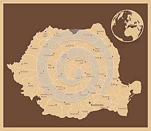 Romania Antique Map