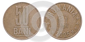 50 Romania bani coin photo