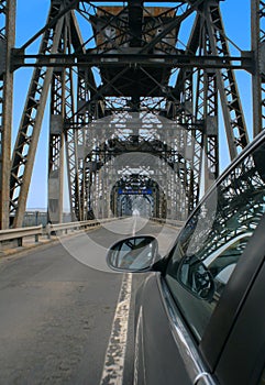 Romania Bulgaria border crossing the bridge