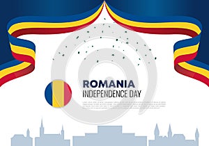 Romania independence day background banner poster for national celebration on december 1 st