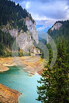 Romania.Lacul Bolboci lake and Cheile Tatarului gorge