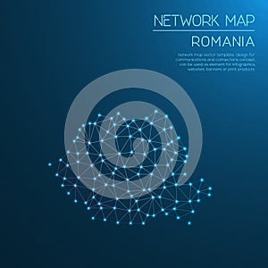 Romania network map.
