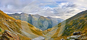 Romania. Panoramic mountain road Transfagarasan highway