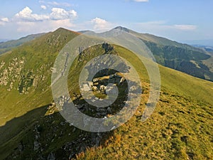 Romania, Rodnei Mountains, The ridge between Omului and Ineu Peaks.