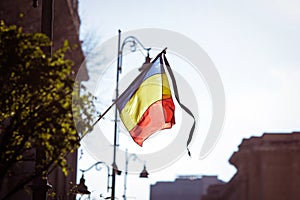 Romania`s flag at half mast