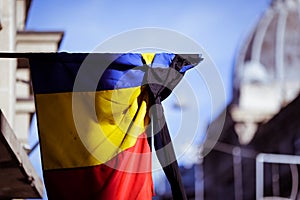 Romania`s flag at half mast