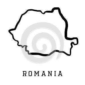 Romania shape map