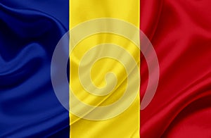 Romania waving flag