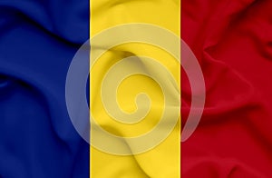 Romania waving flag