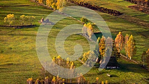 Romania wild Carpathian mountains in the autumn time landscape