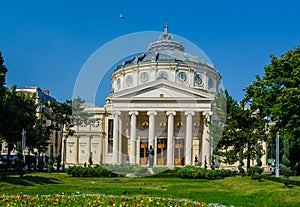 Romanian Athenaeum in Bucharest, Romania...IMAGE